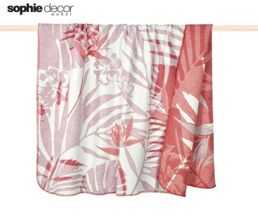 Плед TROPICAL 150 x 200 розовый 65 хлопок 35 полиакрил