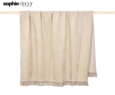 Плед SYDNEY 150 x 200 светло бежевый 60 хлопок 40 полиакрил