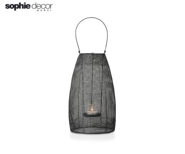 Подсвечник металлический черная вуаль 23xH59см