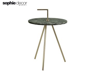 Столик MOYUTA диам 42 5x56 см мрамор зеленый золото