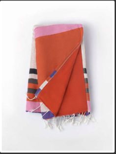 Рушник стильний Muge Krespi 100*180 Кораловий