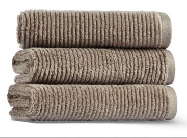 Полотенце Slim Ribbed Fibrosoft® Lappartement Cobble Stone 30х40 Коричневый
