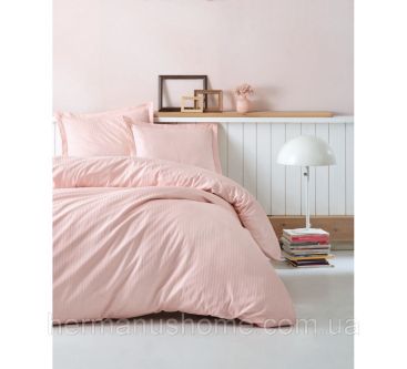 Постельный комплект сатин страйп COTTON BOX 200*220 Розовый