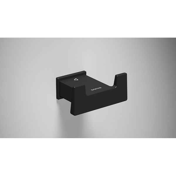 Двойной крючок для полотенец S-CUBE BLACK 173006