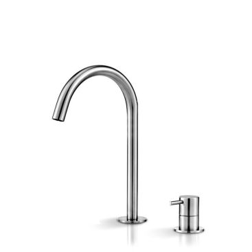 Смеситель для умывальника DEC 102S высотой 242 мм и с выносом излива 142 мм