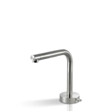 Смеситель для умывальника RND 004S высотой 200 мм и с выносом излива 132 мм