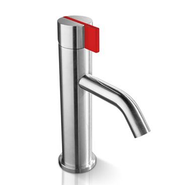 Смеситель для умывальника INS 001S red высотой 207 мм и с выносом излива 105 мм