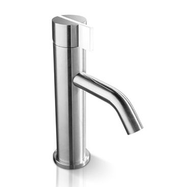 Смеситель для умывальника INS 001S white высотой 207 мм и с выносом излива 105 мм