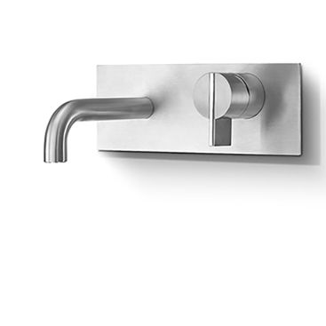 Смеситель настенный для умывальника INS 034S с выносом излива 168 мм