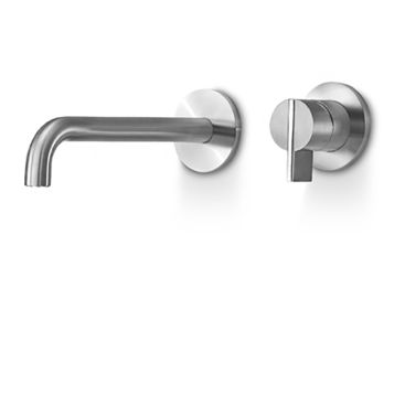 Смеситель настенный для умывальника INS 041S с выносом излива 218 мм