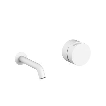 Внешняя часть смесителя с изливом из стены длиной 150 мм in Cool 90108001 белого цвета