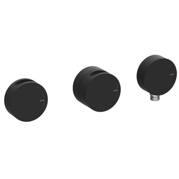 Внешняя часть смесителя термостата in Cool 90103002 в черном цвете на три потребителя