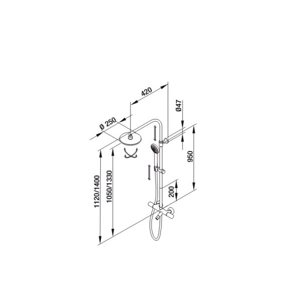 Душевая система с термостатом E-Plus 35433350TL - фото 2