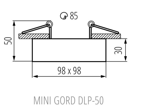 Точечный светильник Kanlux MINI GORD DLP-50-B (28781) черный - фото 2