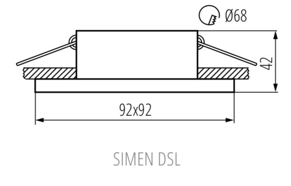 Точечный светильник Kanlux SIMEN DSL SR/B/B (29132) - фото 3