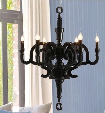 Люстра Paper Chandelier Black d70 h74cm