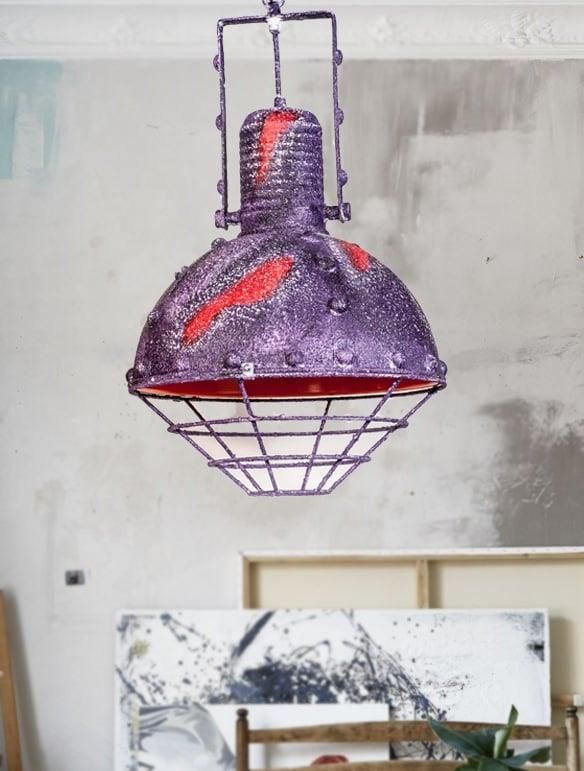 Светильник потолочный Bathyscaphe purple d-30см - фото 2