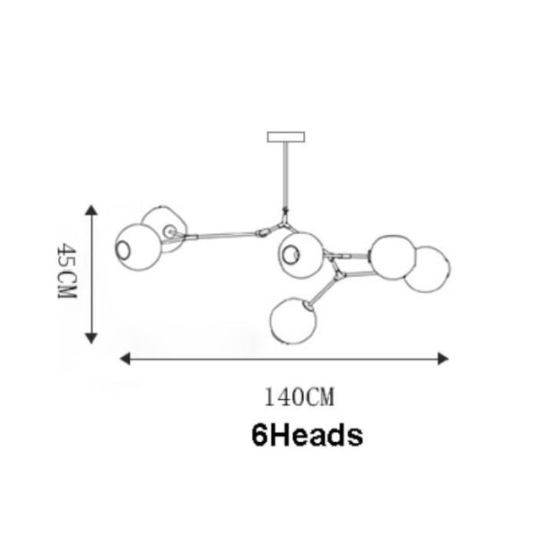 Люстра Branching Gold Clear на 6 плафонов - фото 2