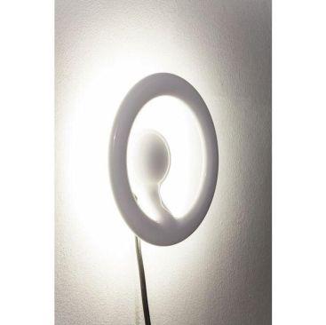 Wall Light Clip Round White LED