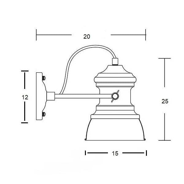 Бра Wall Bucket d15 l20см - фото 6