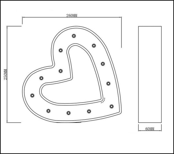 Настольный светильник Heart h26 l25cm - фото 10