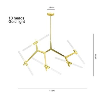 Люстра Agnes Gold 10er l115 h84см