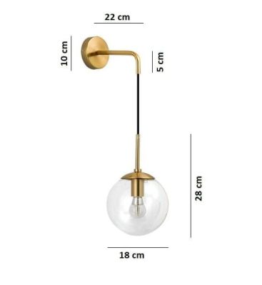 Бра Blob Copper Clear d18cm