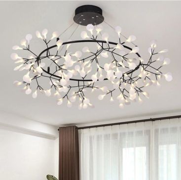 ЛЮСТРА LED PETALS BLACK D160 H35