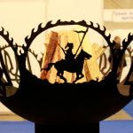 Очаг-полусфера Тризуб с казаком