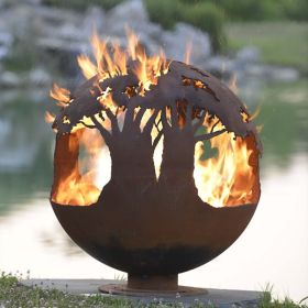 Очаг шар Деревья в огне