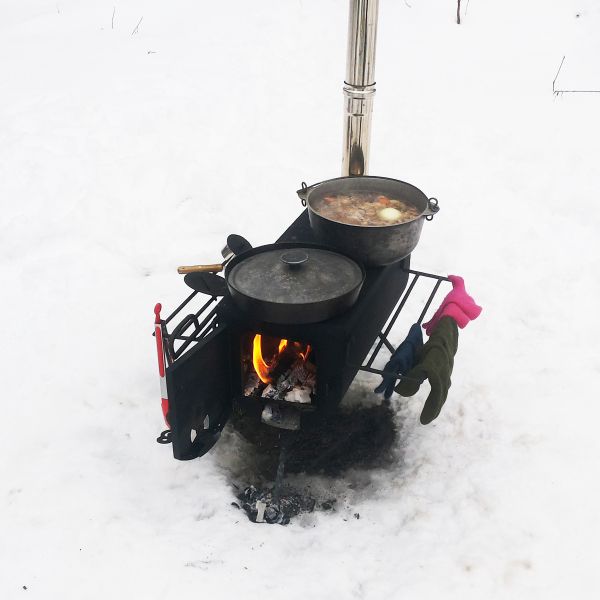 Печь туристическая с дымоходом украинского производства - фото 3