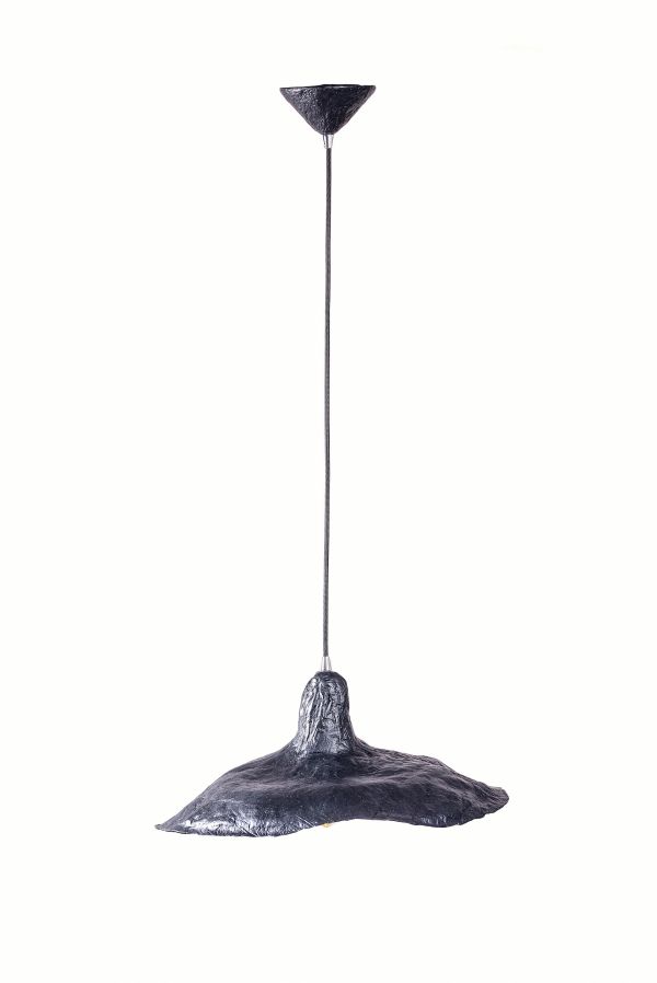 Светильник из усиленного папье-маше подвесной черный "ШЛЯПА" P024-19