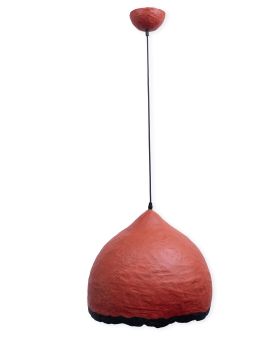 Світильник із посиленого пап'є-маше підвісний коричневий P017-19