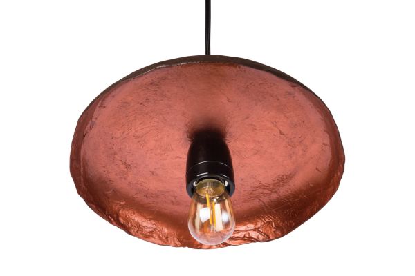 Світильник із посиленого пап'є-маше темно-коричневий P003-19