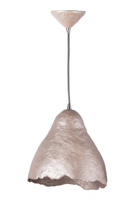 Светильник из усиленного папье-маше подвесной перламутровый P007-19