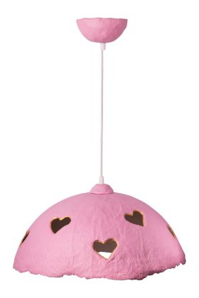 Светильник из усиленного папье-маше подвесной розовый P012-19