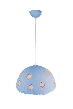 Светильник из усиленного папье-маше подвесной голубой кантри P020-19
