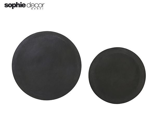 Комплект 2 столиков TALCA S/2 диам. 40x45+диам49x50,5см античный свинец