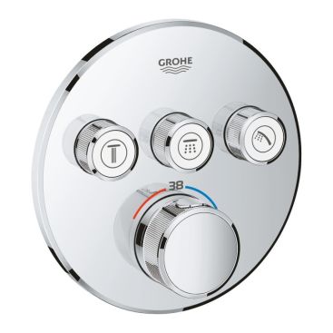 Внешняя часть термостатического смесителя для ванны Grohe Grohtherm SmartControl 29121000 на три потребителя