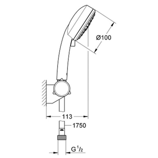 Душевой гарнитур Grohe New Tempesta Cosmopolitan 100 27584002 - фото 2