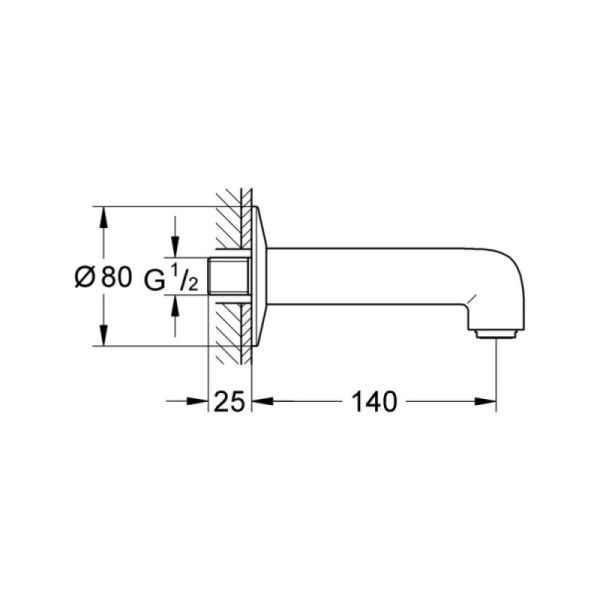 Излив Grohe BauClassic 13258000 - фото 2