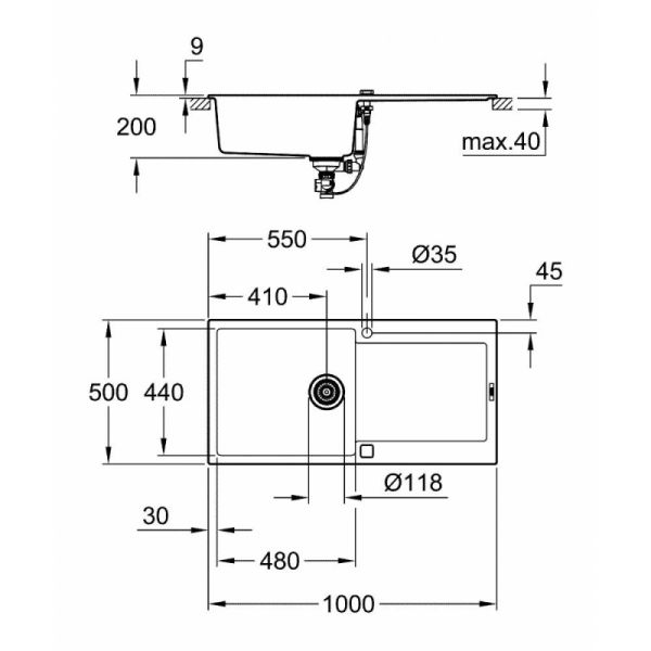 Кухонная мойка Grohe Sink K500 31645AP0 - фото 2