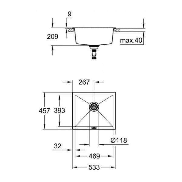 Кухонна мийка Grohe Sink K700 Undermount 31654AP0 - фото 2