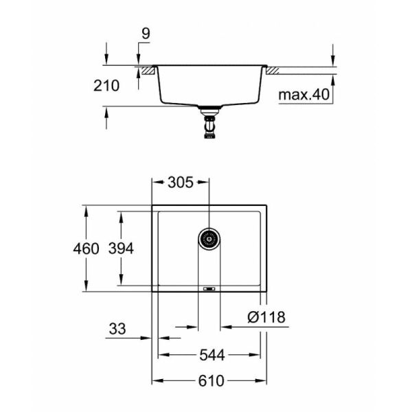 Кухонна мbйка Grohe Sink K700 Undermount 31655AT0 - фото 2