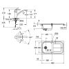 Набор Grohe мойка кухонная K300 31565SD0 + смеситель Eurosmart 33281002 - фото 2