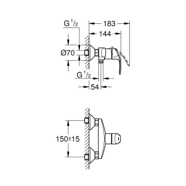 Змішувач для душа Grohe Eurosmart 33555002 - фото 2