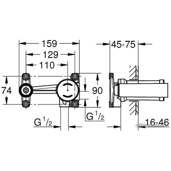 Универсальная внутренняя часть смесителя Grohe 23571000 - фото 2