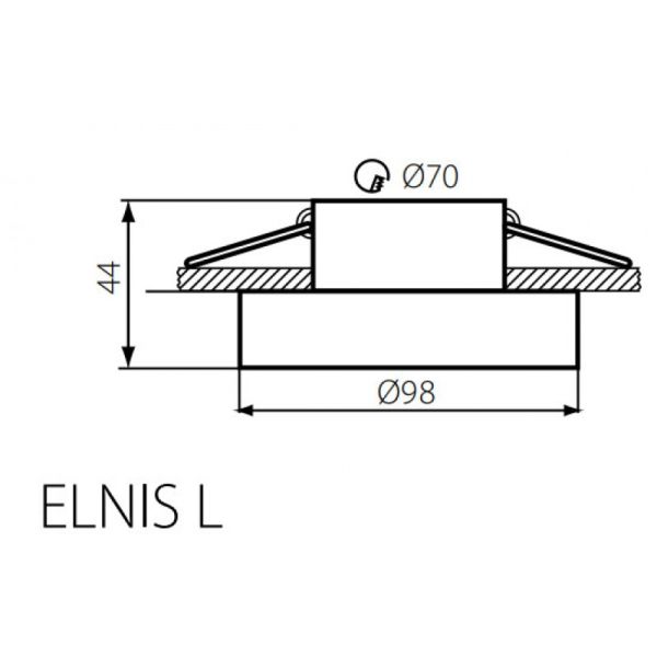 Светильник точечный ELNIS L B/G, Gx5.3/GU10, IP20, черный/Золото, Kanlux 27810 - фото 3