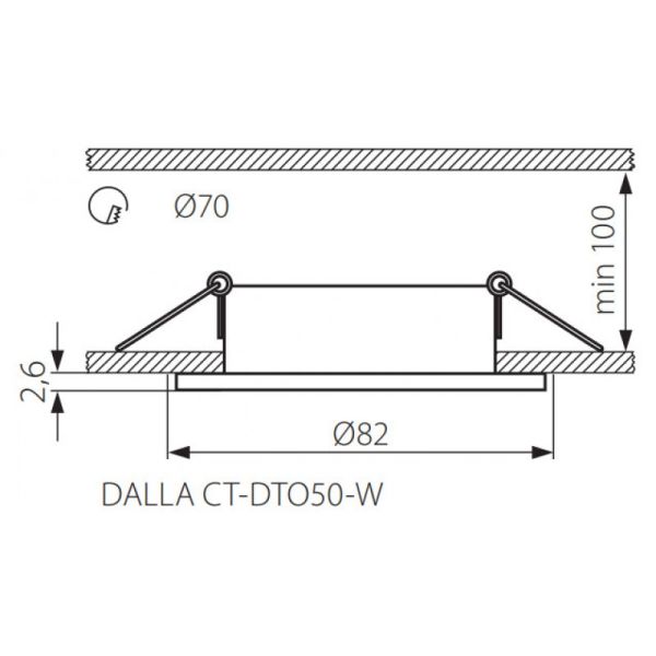Светильник точечный DALLA CT-DTO50-W, Gx5.3, IP20, белый, Kanlux 22430 - фото 3