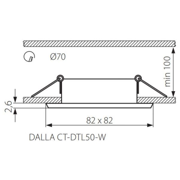 Светильник точечный DALLA CT-DTL50-W, Gx5.3, IP20, белый, Kanlux 22431 - фото 3